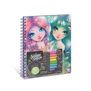 Nebulous Stars Black Page Coloring Book Coralia & Gel Pen Set