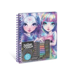 Nebulous Stars Black Page Coloring Book & Gel Pen Set