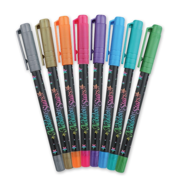 Nebulous Stars Black Page Coloring Book & Gel Pen Set - Image 4