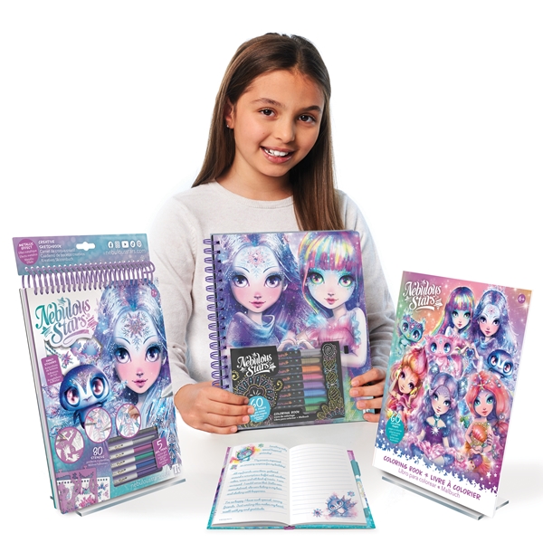 Nebulous Stars Black Page Coloring Book & Gel Pen Set - Image 3