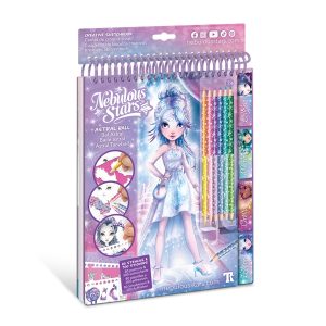 Nebulous Stars Astral Ball Fashion Sketchbook - Design Kit with Stencils & 300 Stickers
